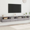 Ścienne szafki TV, 2 szt., szary dąb sonoma, 100x30x30 cm