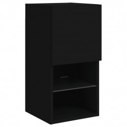 Szafka pod telewizor, z LED, czarna, 30,5x30x60 cm