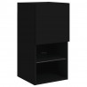 Szafka pod telewizor, z LED, czarna, 30,5x30x60 cm