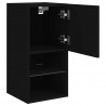 Szafka pod telewizor, z LED, czarna, 30,5x30x60 cm