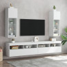 Szafka TV, z LED, biała, 30,5x30x90 cm