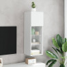 Szafka TV, z LED, biała, 30,5x30x90 cm