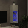 Szafka TV, z LED, biała, 30,5x30x90 cm