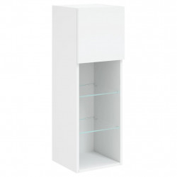 Szafka TV, z LED, biała, 30,5x30x90 cm
