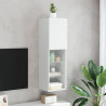 Szafka TV, z LED, biała, 30,5x30x102 cm