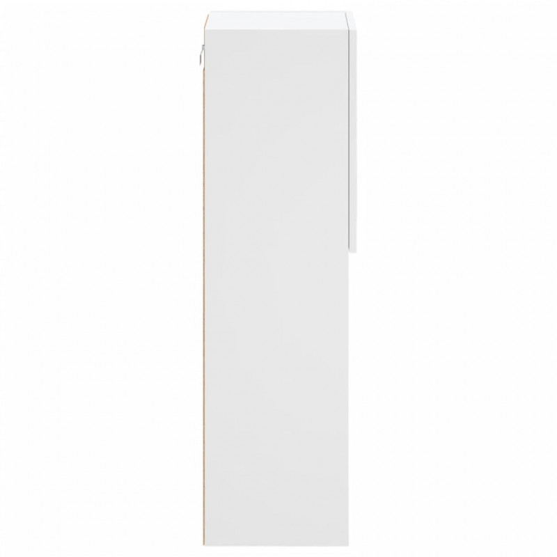 Szafka TV, z LED, biała, 30,5x30x102 cm