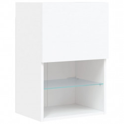 Szafka TV z LED, biała, 40,5x30x60 cm