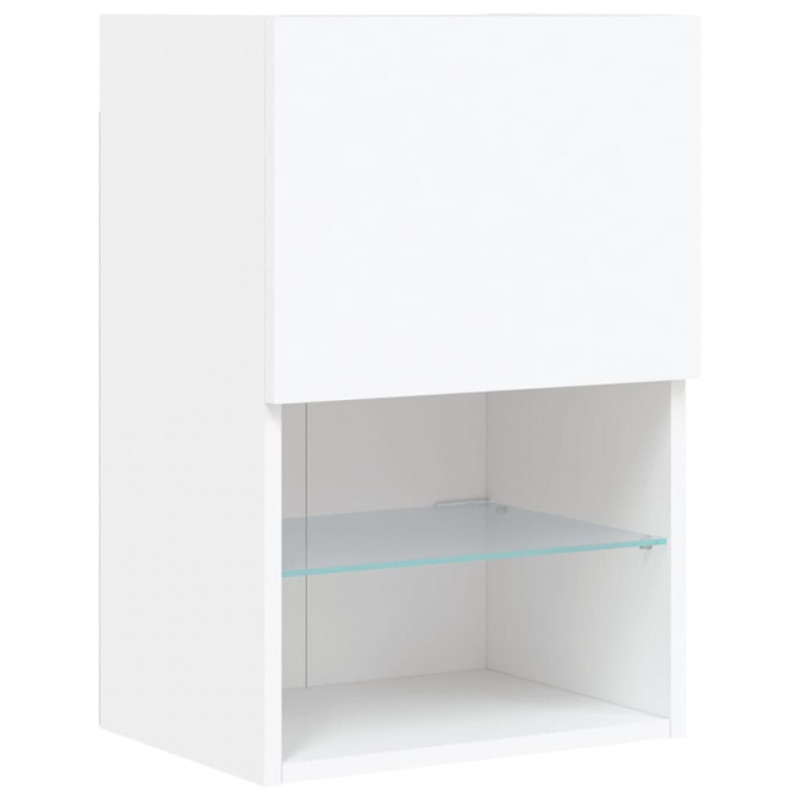 Szafka TV z LED, biała, 40,5x30x60 cm