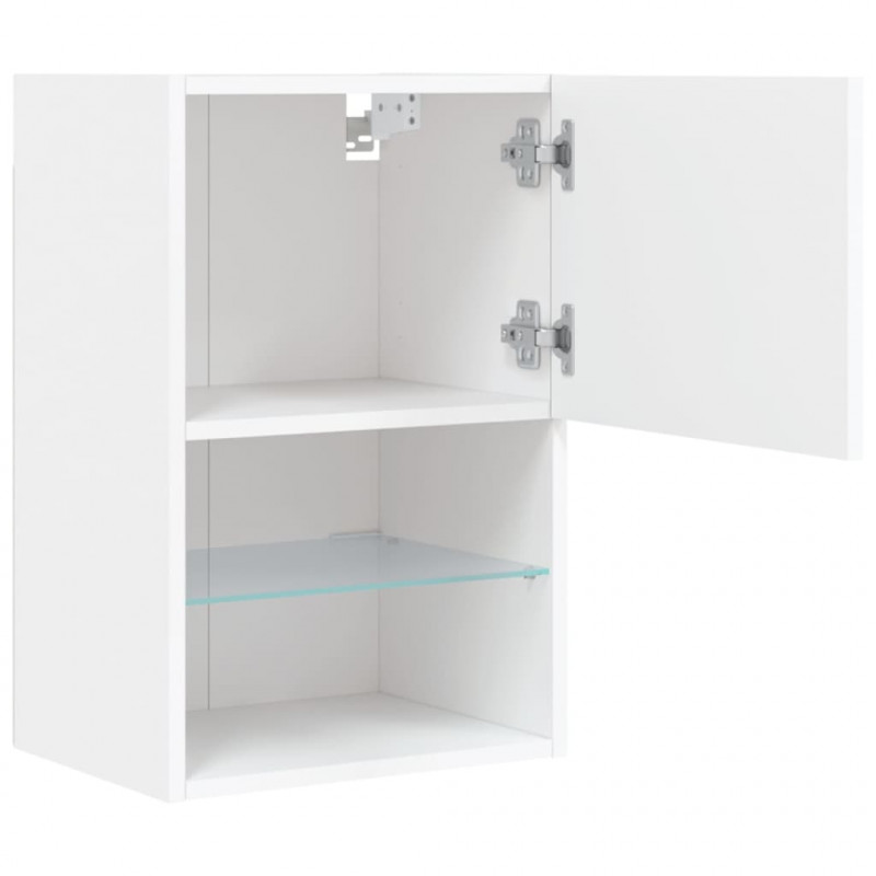 Szafka TV z LED, biała, 40,5x30x60 cm