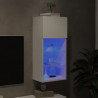 Szafka TV z LED, biała, 40,5x30x90 cm