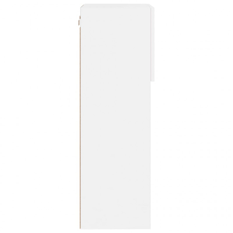 Szafka TV z LED, biała, 40,5x30x90 cm