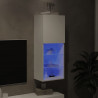 Szafka TV z LED, biała, 40,5x30x102 cm