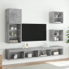 Szafka TV z LED, szarość betonu, 40,5x30x102 cm