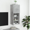 Szafka TV z LED, szarość betonu, 40,5x30x102 cm
