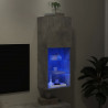 Szafka TV z LED, szarość betonu, 40,5x30x102 cm