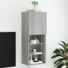 Szafka TV z LED, szary dąb sonoma, 40,5x30x102 cm