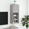 Szafka TV z LED, szary dąb sonoma, 40,5x30x102 cm