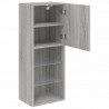 Szafka TV z LED, szary dąb sonoma, 40,5x30x102 cm