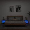 Szafki nocne z oświetleniem LED, ścienne, 2 szt., dąb sonoma