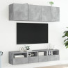 Ścienne szafki TV, 2 szt., szarość betonu, 40x30x30 cm