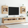 Ścienne szafki TV z LED, 2 szt., dąb sonoma, 40x30x60,5 cm