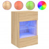 Ścienne szafki TV z LED, 2 szt., dąb sonoma, 40x30x60,5 cm