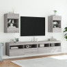 Ścienna szafka TV z LED, szary dąb sonoma, 40x30x60,5 cm