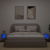 Ścienne szafki TV z LED, 2 szt., szarość betonu, 30x28,5x30 cm