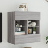 Ścienna szafka TV z LED, szary dąb sonoma, 58,5x30x60,5 cm