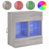 Ścienna szafka TV z LED, szary dąb sonoma, 58,5x30x60,5 cm