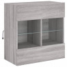 Ścienna szafka TV z LED, szary dąb sonoma, 58,5x30x60,5 cm