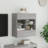 Ścienna szafka TV z LED, szary dąb sonoma, 58,5x30x60,5 cm