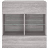 Ścienna szafka TV z LED, szary dąb sonoma, 58,5x30x60,5 cm