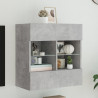 Ścienna szafka TV z LED, szarość betonu, 58,5x30x60,5 cm