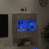 Ścienna szafka TV z LED, szarość betonu, 58,5x30x60,5 cm