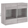 Ścienna szafka TV z LED, szary dąb sonoma, 78,5x30x60,5 cm