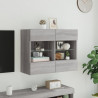 Ścienna szafka TV z LED, szary dąb sonoma, 78,5x30x60,5 cm