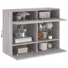 Ścienna szafka TV z LED, szary dąb sonoma, 78,5x30x60,5 cm