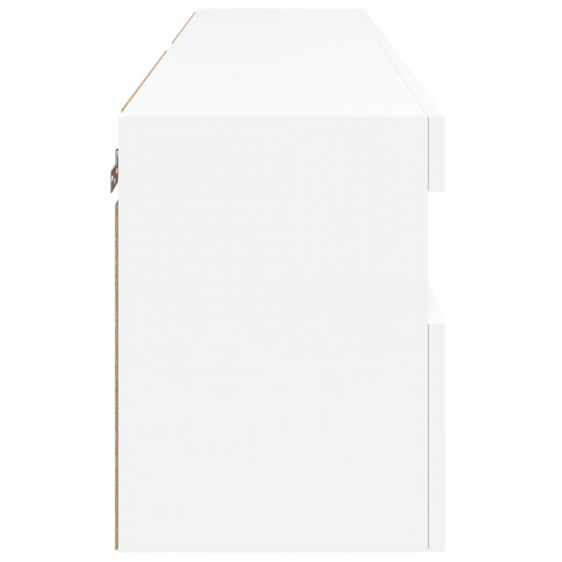 Ścienne szafki TV z LED, 2 szt., białe, 60x30x40 cm