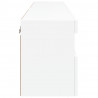 Ścienne szafki TV z LED, 2 szt., białe, 60x30x40 cm