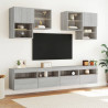 Ścienna szafka TV z LED, szary dąb sonoma, 100x30x40 cm