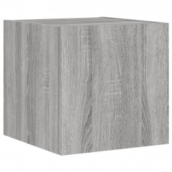 Ścienna szafka TV z LED, szary dąb sonoma, 30,5x35x30 cm