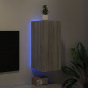 Ścienna szafka TV z LED, szary dąb sonoma, 30,5x35x70 cm