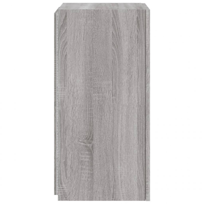 Ścienna szafka TV z LED, szary dąb sonoma, 30,5x35x70 cm