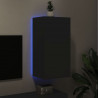 Ścienna szafka TV z LED, czarna, 40,5x35x80 cm