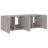 Ścienne szafki TV z LED, 2 szt., szary dąb sonoma, 60x35x41 cm