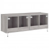 Ścienne szafki TV z LED, 2 szt., szary dąb sonoma, 60x35x41 cm