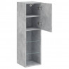 Szafki TV, z LED, 2 szt., szarość betonu, 30,5x30x102 cm