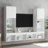 5-częściowy zestaw mebli TV z LED, biały