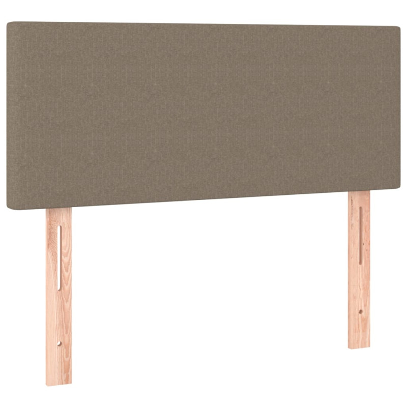 Łóżko kontynentalne z materacem, taupe, tkanina, 90x190 cm